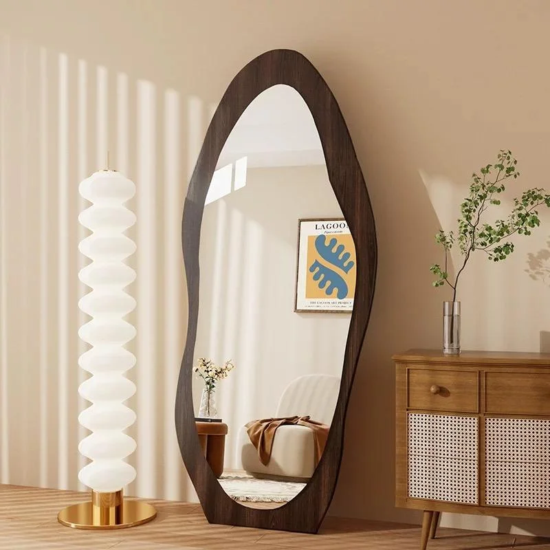 product custom large wood framed full length dressing wall mirror for living room decor-3