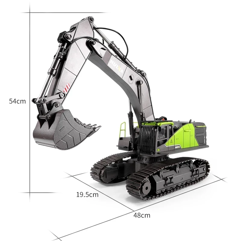 Huina 1593 rc子供用ショベル大人用完全機能リモートコントロールショベルRC建設車両玩具