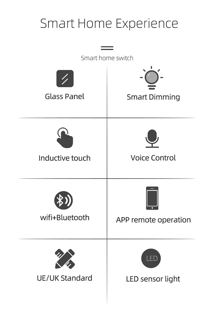 LEDEAST DS-172 110V 220V Tuya Smart Wifi Voice Control Switch White Black Gold Touch Smart Dimmer Switch