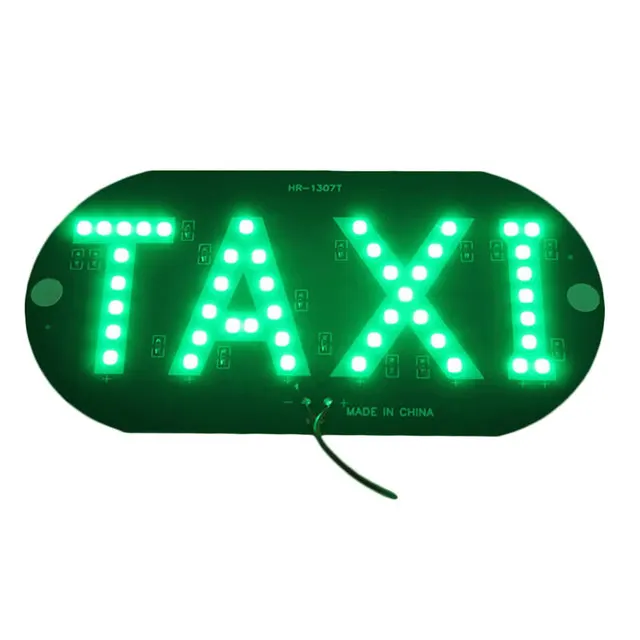 LED Taxi Display Signal Indicator Lights 12V LED Taxi Top Sign Windshield Lamp White Taxi Light Lamp Bulb