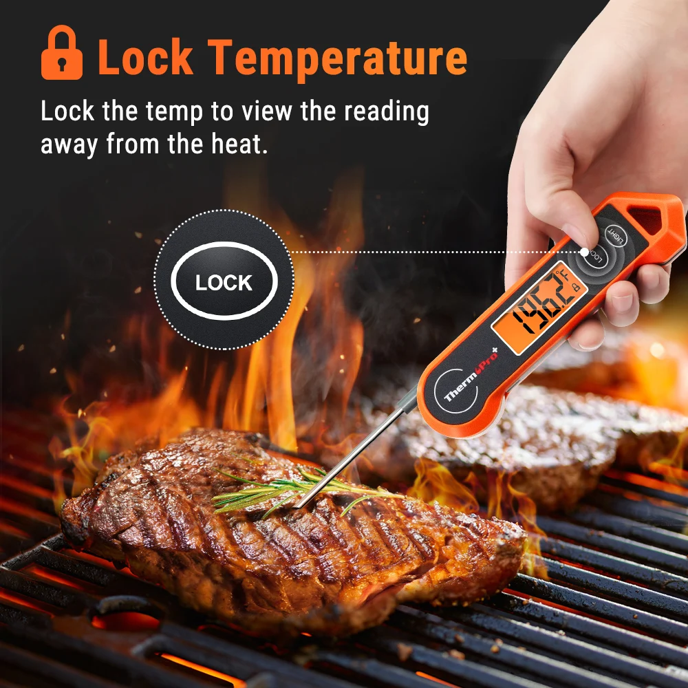 1pc, Food Thermometer, Instant Read Meat Thermometer, Termometro Digital  Cocina, Baking Thermometer, Digital Cooking Food Thermometer With Super Long