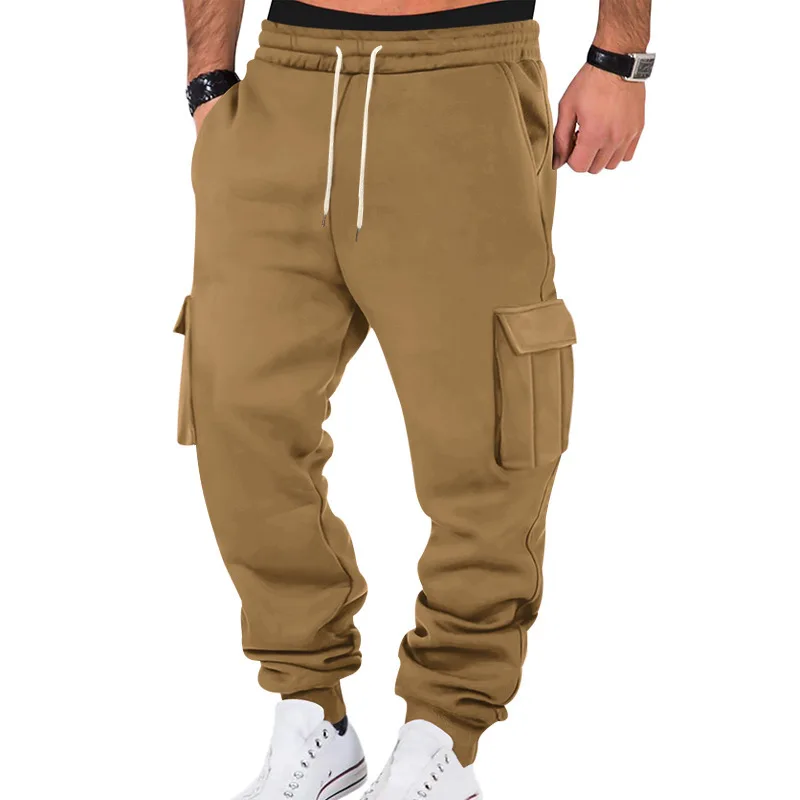 Salati Men's Casual Work Pants with Multiple Pockets and Drawstring Sport Casual Pants gallery 4