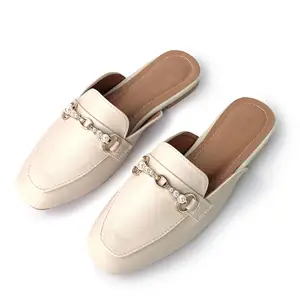 Pointed Flat Shoes Women's Fashion New Summer 2022 Semi Trailer Baotou Shoes One Foot Wearing Muller Shoes