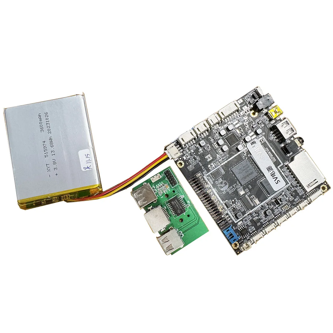 Android development Motherboard with 5V power supply power management function supports charging battery supply power