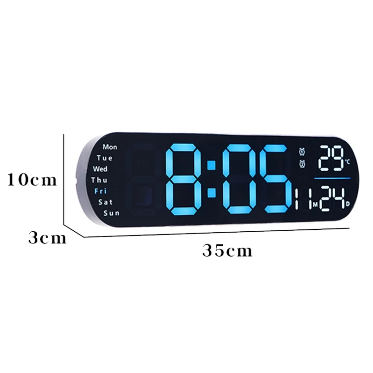 YIZHI Smart Night Light Indoor Temperature Large LED Display Battery Desk Alarm Clock Bedroom Home Decor Digital Wall Clock