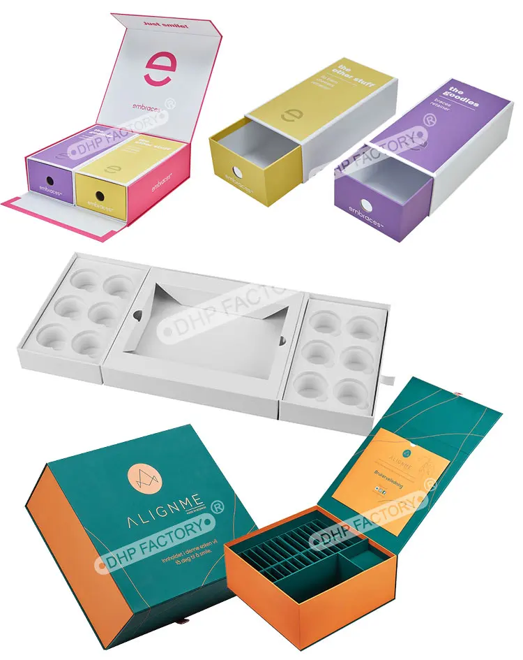 Factory Custom Rigid Cardboard Impression Aligner Teeth Whiten Invisible Dental Aligner Kit