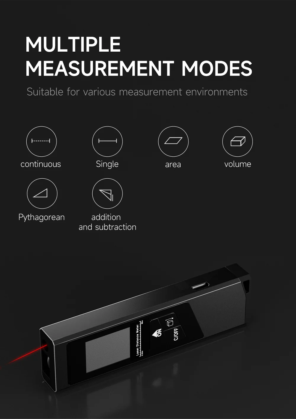40m Oem Digital Distance Optical Instruments Area Volume Measuring