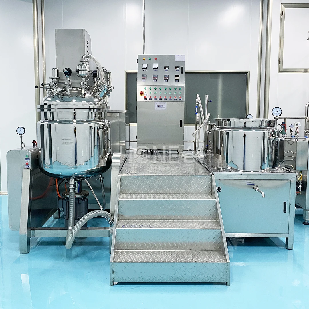 
 Косметическая машина HONE для производства крема для кожи, аппарат для смешивания крема, вакуумный эмульгирующий смеситель, гомогенизатор  