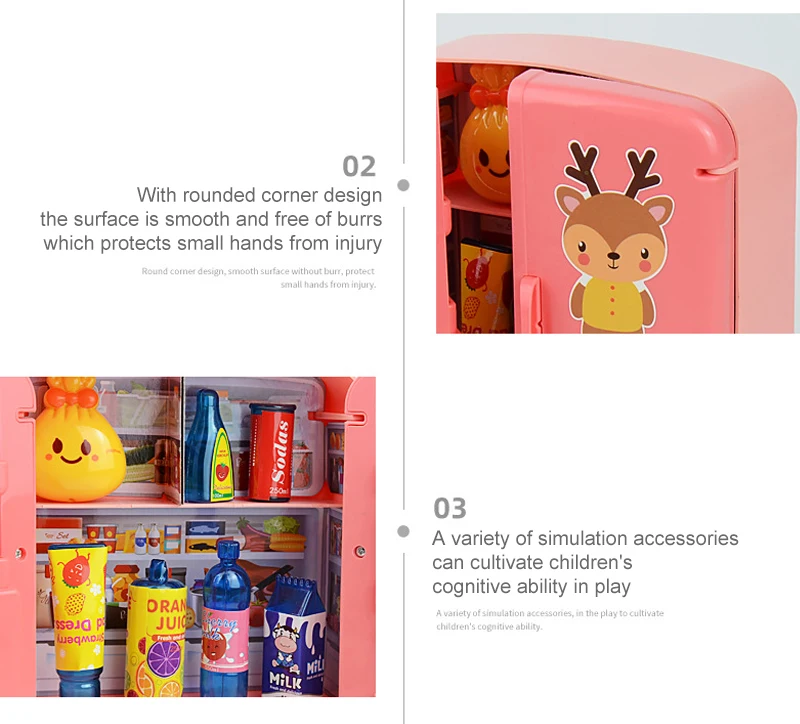 Mini Doll Fridge Fashion Furniture Kitchen Refrigerator For Barbie Accessories For Doll Dream House Play Toys Kids Pretend Play