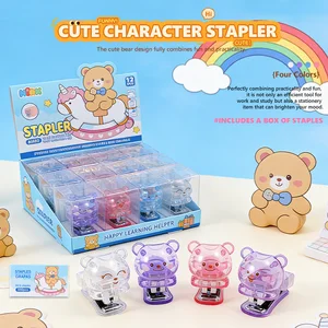 Transparent Squishy Bear Fidget Toy Single Piece PET Box with Color Gift Box Packaging Stress Relief Toy