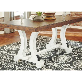 China Factory Outlet Industrial Custom Antique Furniture Carved Solid Wood Classic Rectangular Dining Table