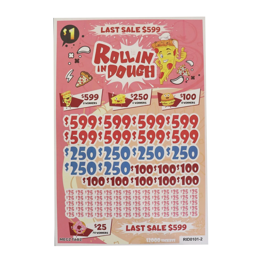 Popular  Custom Paper CMYK Printing One Window Pull Tab Tickets  Tear Off Open Scratch Card High Quality Lottery Ticket