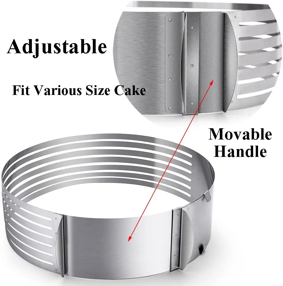 Adjustable Layer Cake Slicer Kit Round Mousse Stainless Cake Slicer Tool