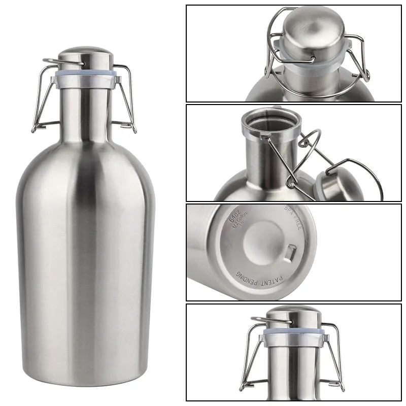 Super 84oz Portable Stainless Steel Beer Growler