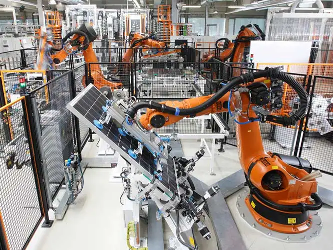 Automatic Robot Arm Axis KUKA KR 50 R2500 Industrial Robot With Robotic  Gripper for Palletizing Material Handling Equipment