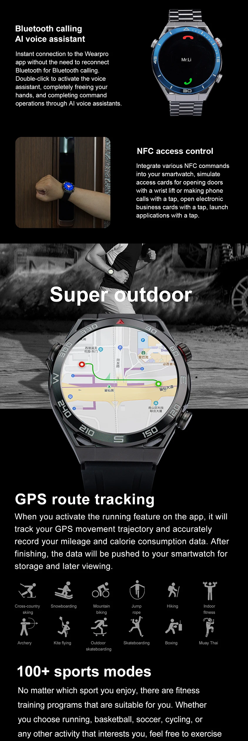 Hot Sale Dt Ultra Mate Smart Watch 2023 Business Sports Nfc Ip68