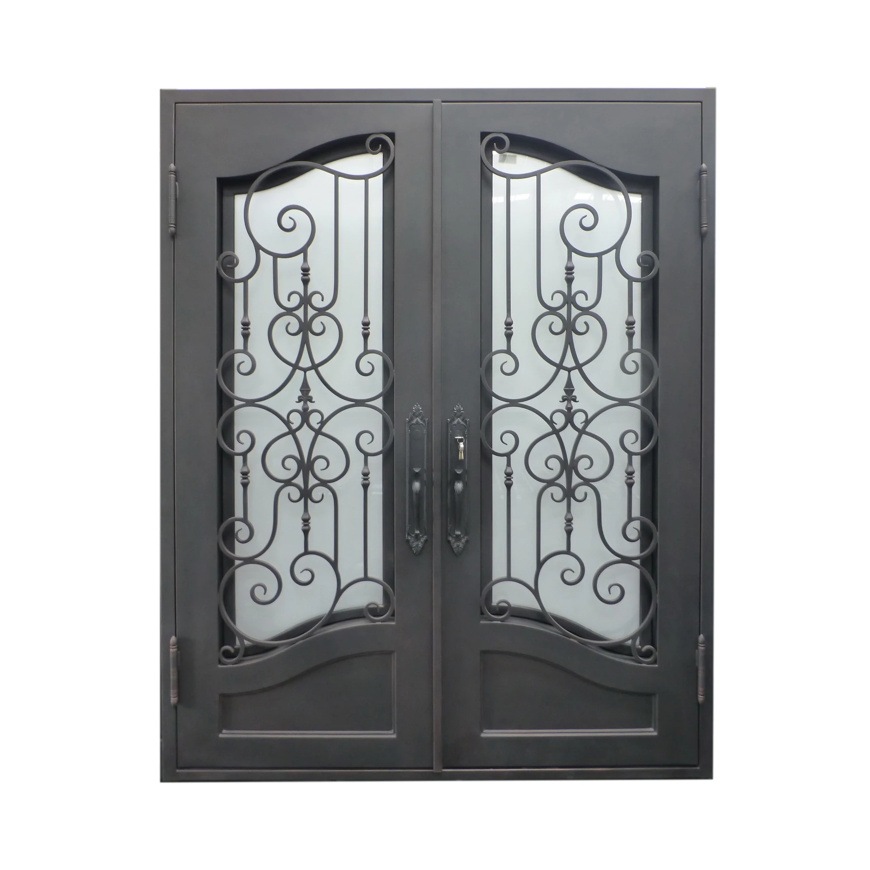 36 X 80 Exterior Door Wrought Iron Doors Mexico With Glass Window and Out Door Wall Lights