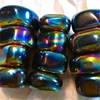Pietre Burattate di Cristallo di Ematite Aura Arcobaleno in Titanio