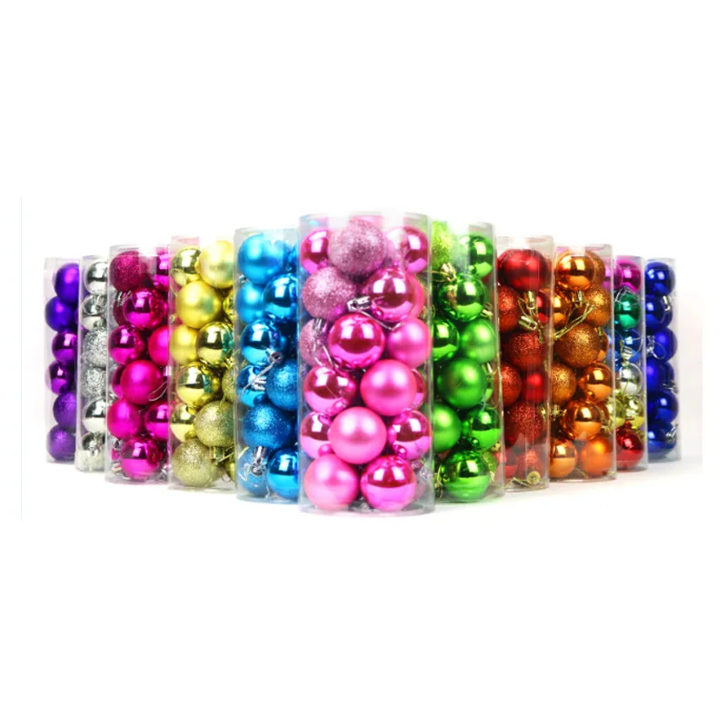 Wholesale New Style Christmas Plastic Balls Christmas Tree Ornaments