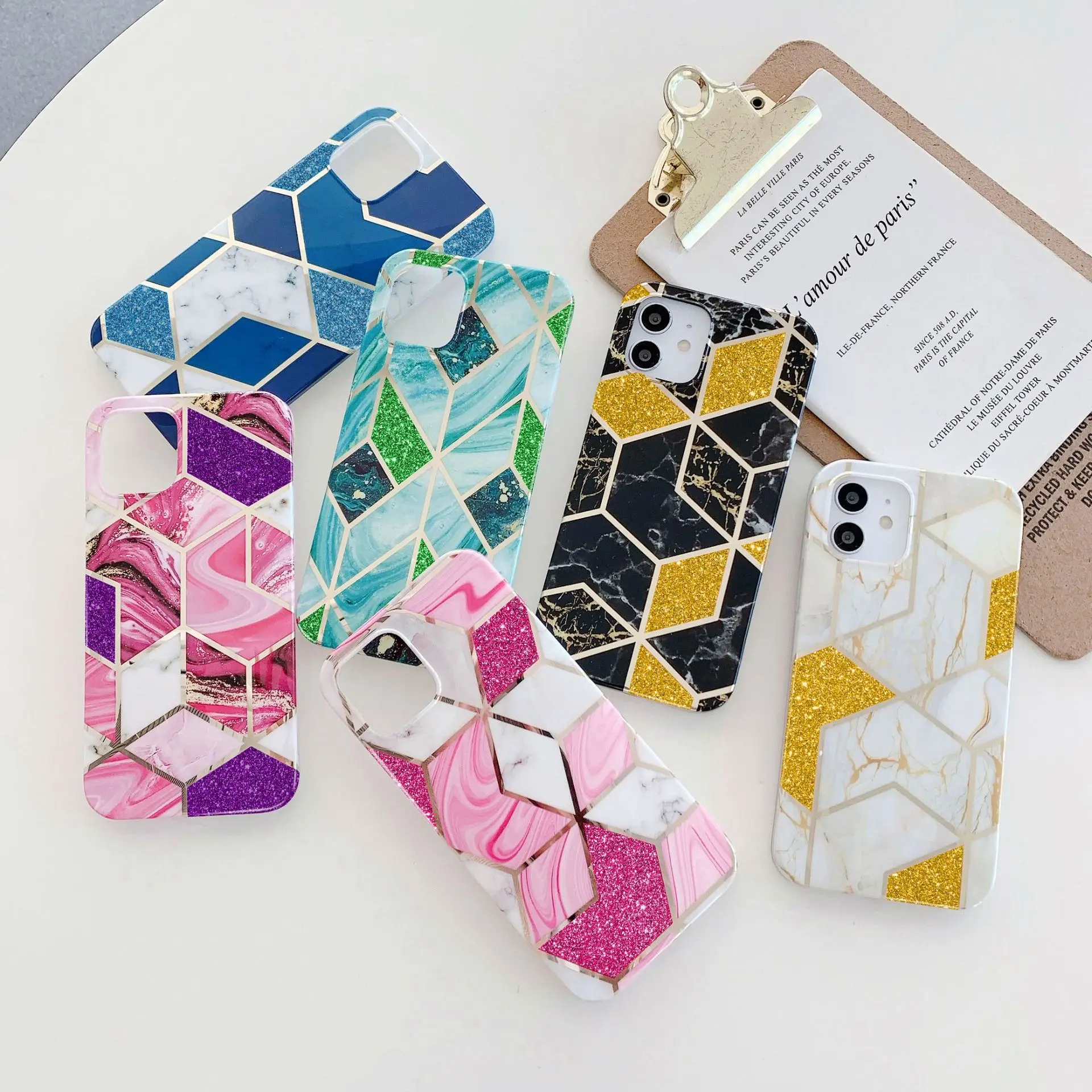 JUNBO Marble Pattern Custom IMD Phone Case for iphone 13 pro max Soft TPU Design Print Cell Phone Case for iphone 12 pro max