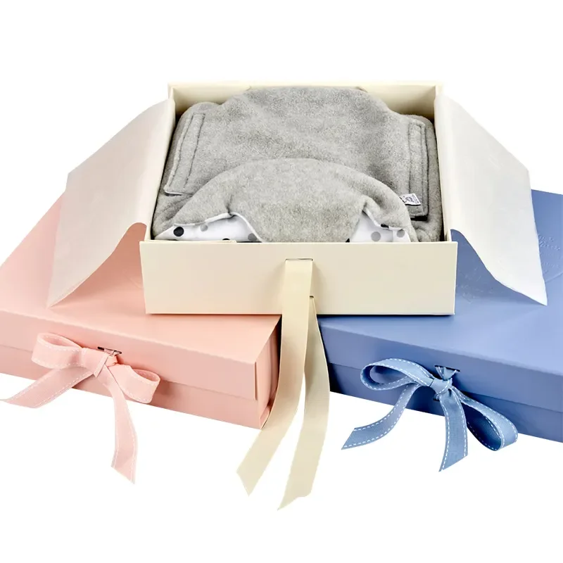 2023 Custom Luxury Foldable Cardboard Baby Clothes Packaging Gift Box Lash Boxes Custom