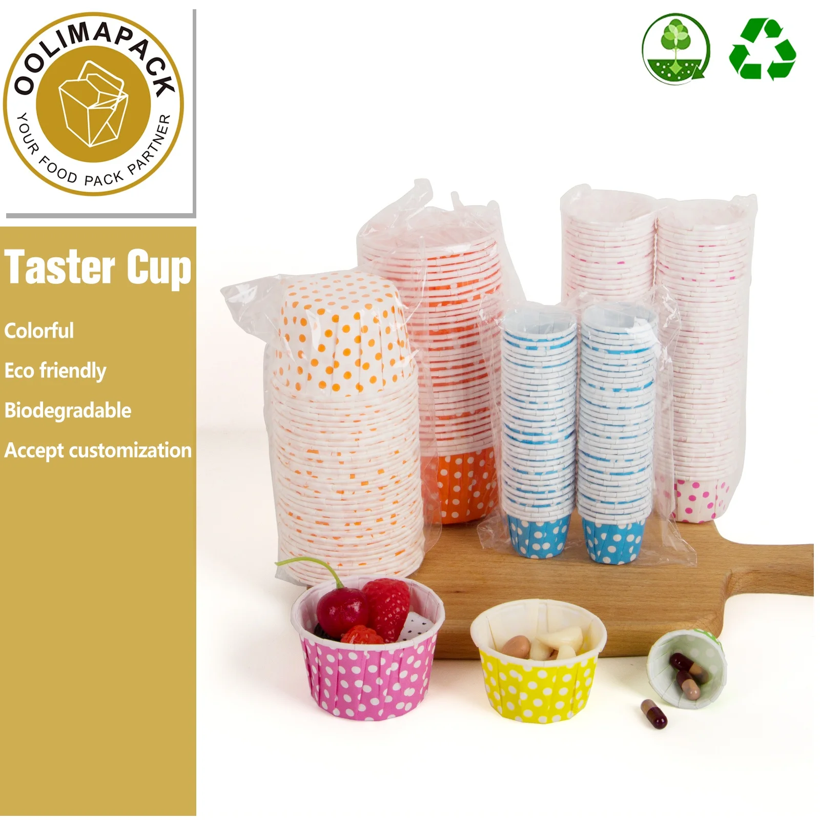 Tulip Cupcake Wrappers Liners Baking Muffin Cup Colorful Greaseproof Paper Custom Disposable Cake Tools 90gsm Paper Portion Cup