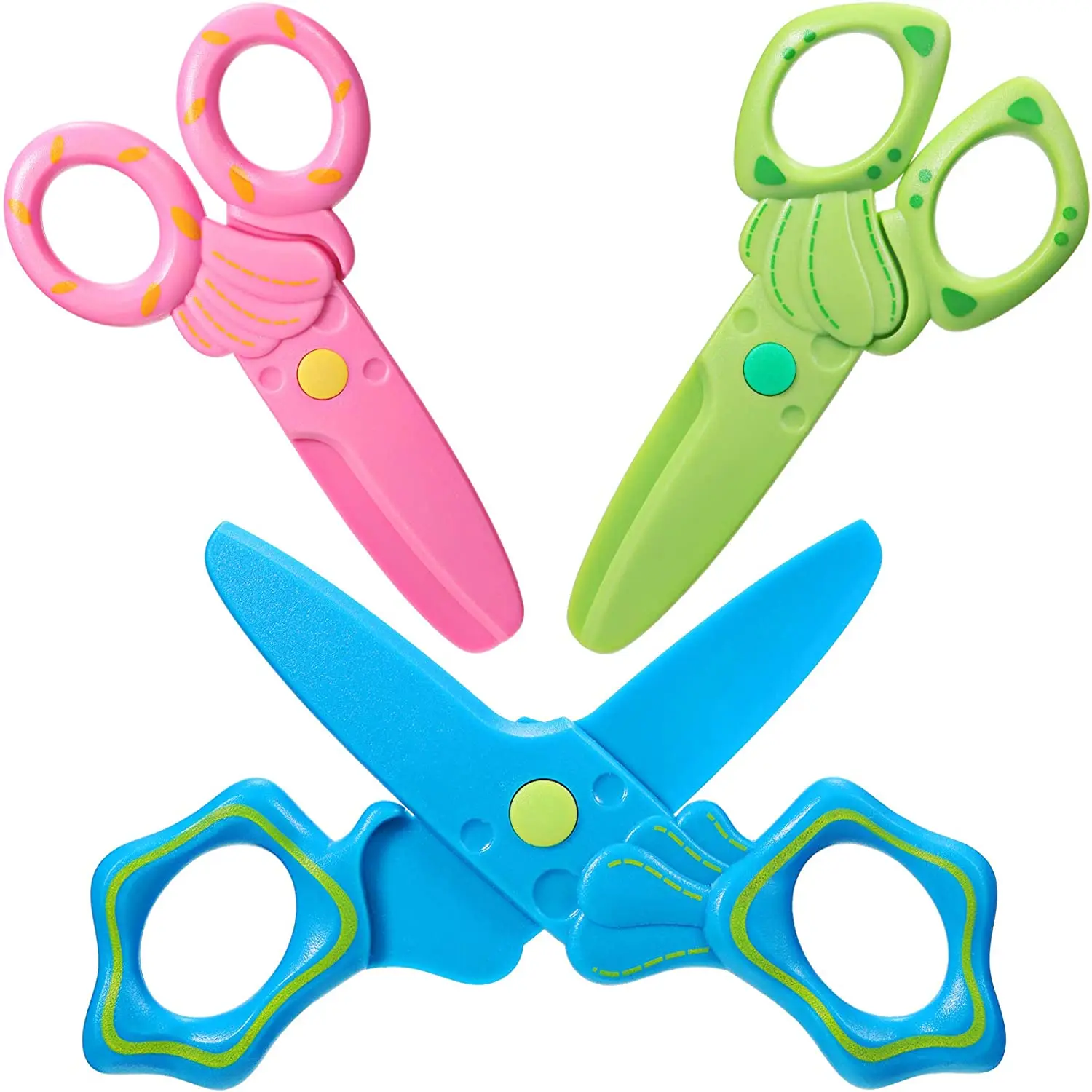 3 Pieces Toddler Safety Scissors In Animal Designs, Kids Preschool Training  Scissors Child Plastic Art Craft Scissors For Paper-cut (dolphin, Crocodil