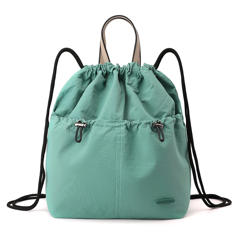 Custom Drawstring Backpack Traveling Sport Fabric String Bag With