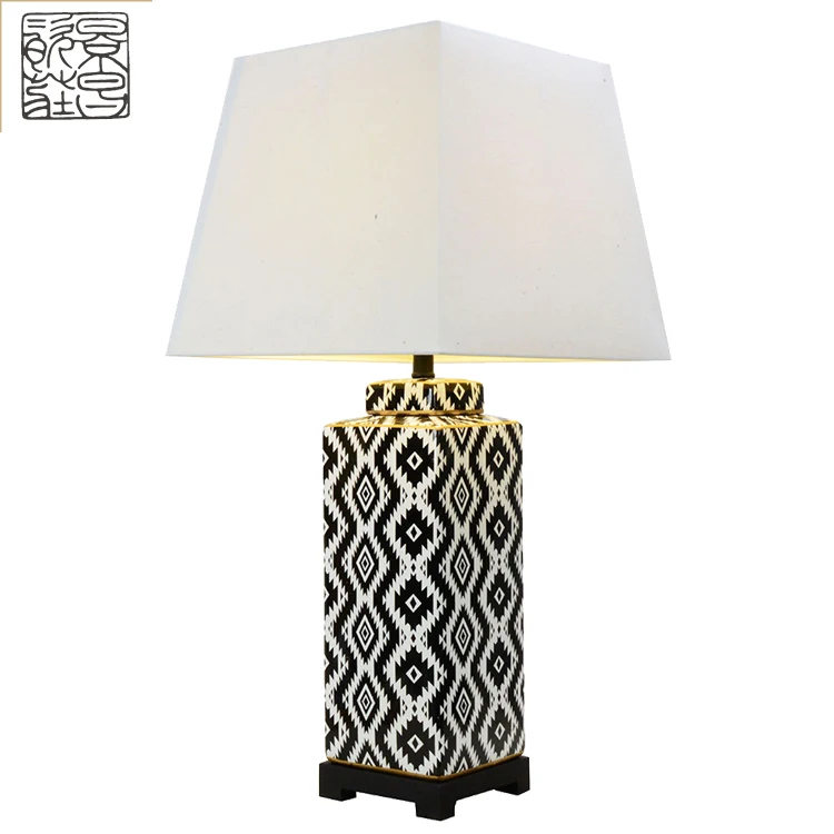Stylish Gourd Appearance School Ceramics Table Lamp Parts