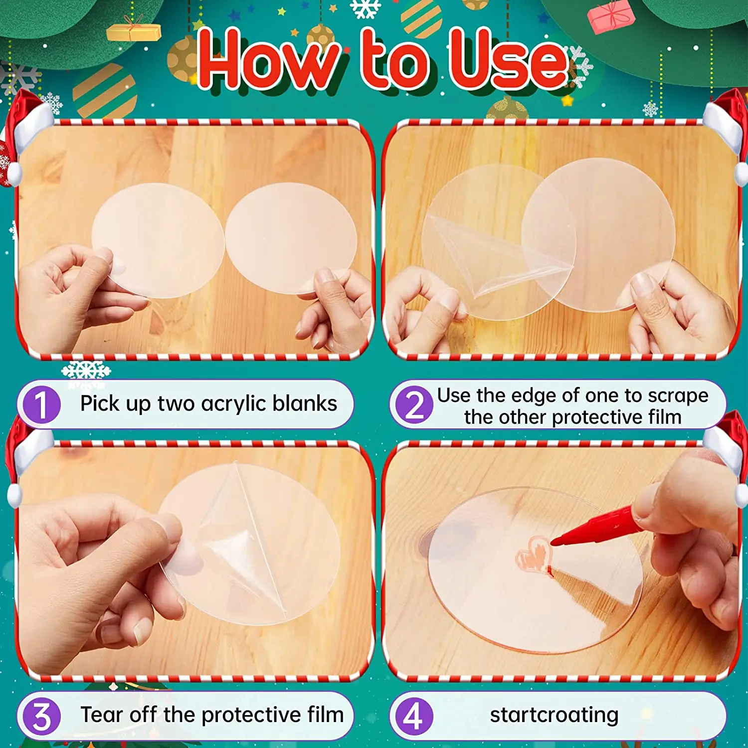 30 Stück Acrylkreis Rohlinge 5cm - Transparente Scheiben Für DIY Projekte