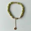 18    Green Stone Frisbee Bracelet