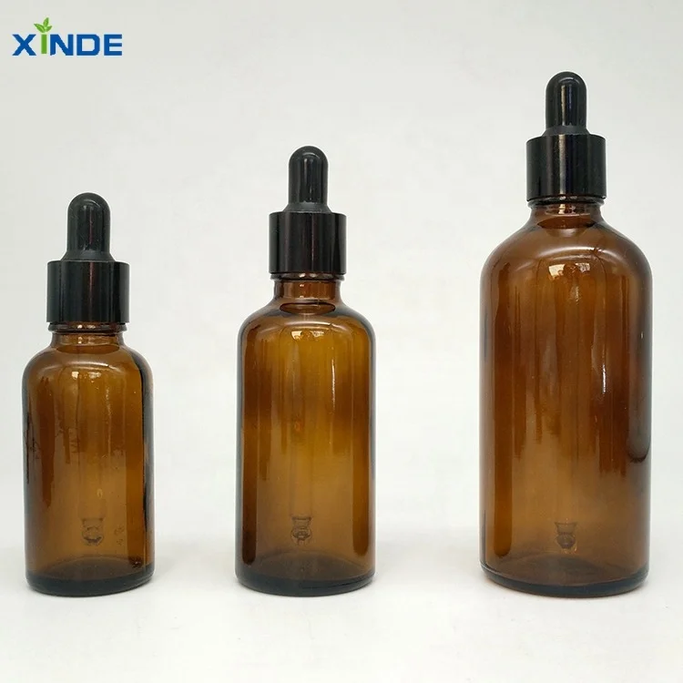 Botol Minyak Atsiri Amber 10ml Kosong Dengan Botol Penetes Kaca Hitam