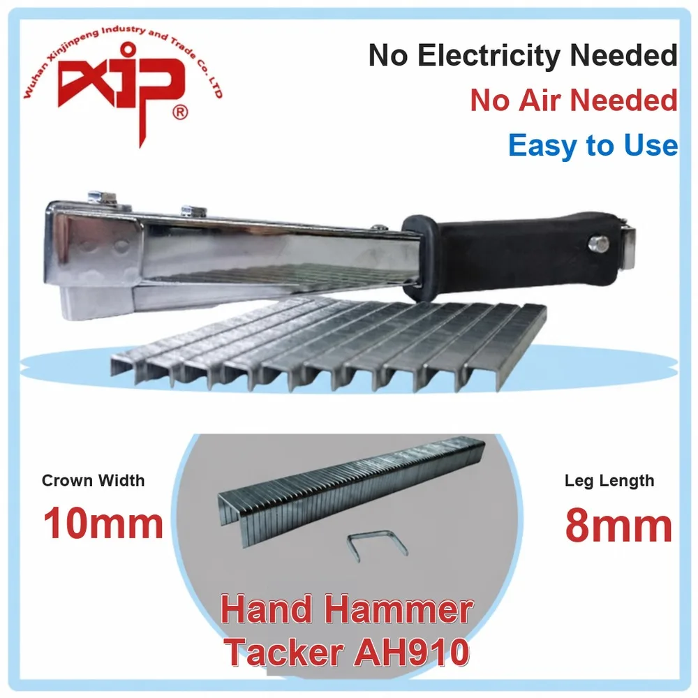 Roofing Felt Moisture-Proof Handheld Nail Gun (Pneumatic Clamp) Stainless Steel 100 Nails Model AH910