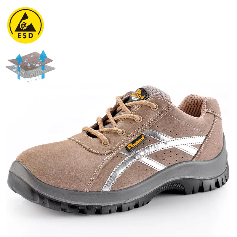 Details about   SAFETOE Safety Shoes Men Work Boots Leather Breathable Metal Free Light Painting 