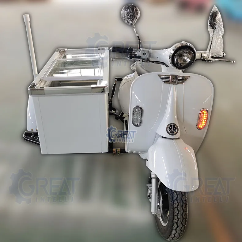 Ice Cream Food Vender Piaggio Ape Van Gelati Scooter Three Wheeler
