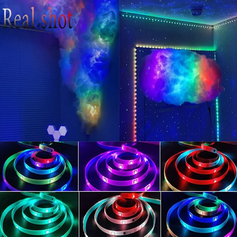 5V Colorful USB Light Bar RGB Flashing Color Change 5050 Flow Light with Running Horse Lantern Desktop Atmosphere Lamp