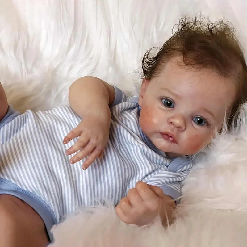 49cm silicone soft reborn doll, mini DIY toy for