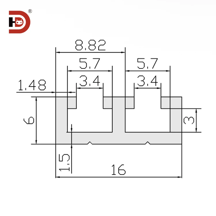 product aluminum alloy profile sensor photoelectric switch rail 6  28u sensor 6  16u photoelectric switch rail-3