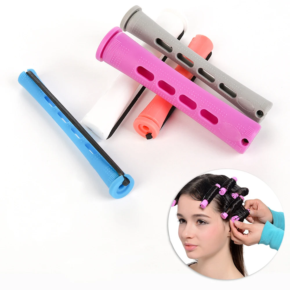 12 Pieces Hair Perm Rods Short Cold Wave Rods Plastic Perming Rods Hair Curling Rollers Curlers With Steel Pintail Comb Alibaba