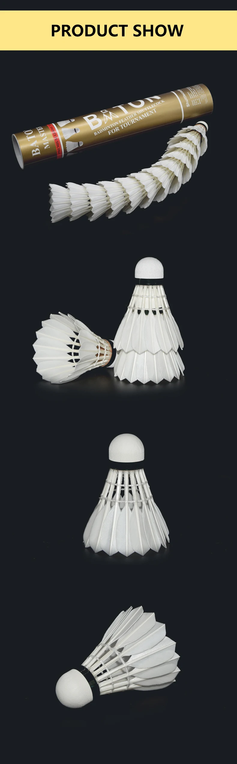 Badminton Shuttlecock With Great Stability And Durability Goose Feather