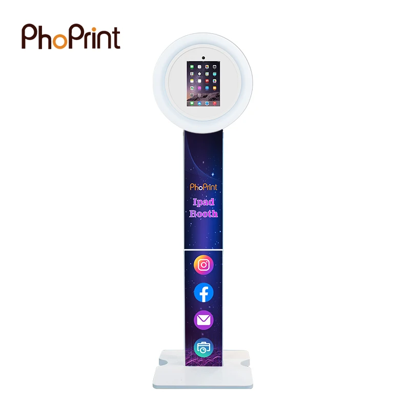 High Quality Portable Light Weight  Ipad Photo Booth With Ring Light for Sale