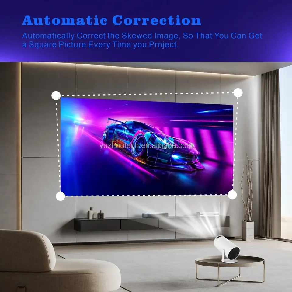 Hy300 Led Projector Freestyle Design 720p 120ansi Wifi 6 Bt 5.0 Auto