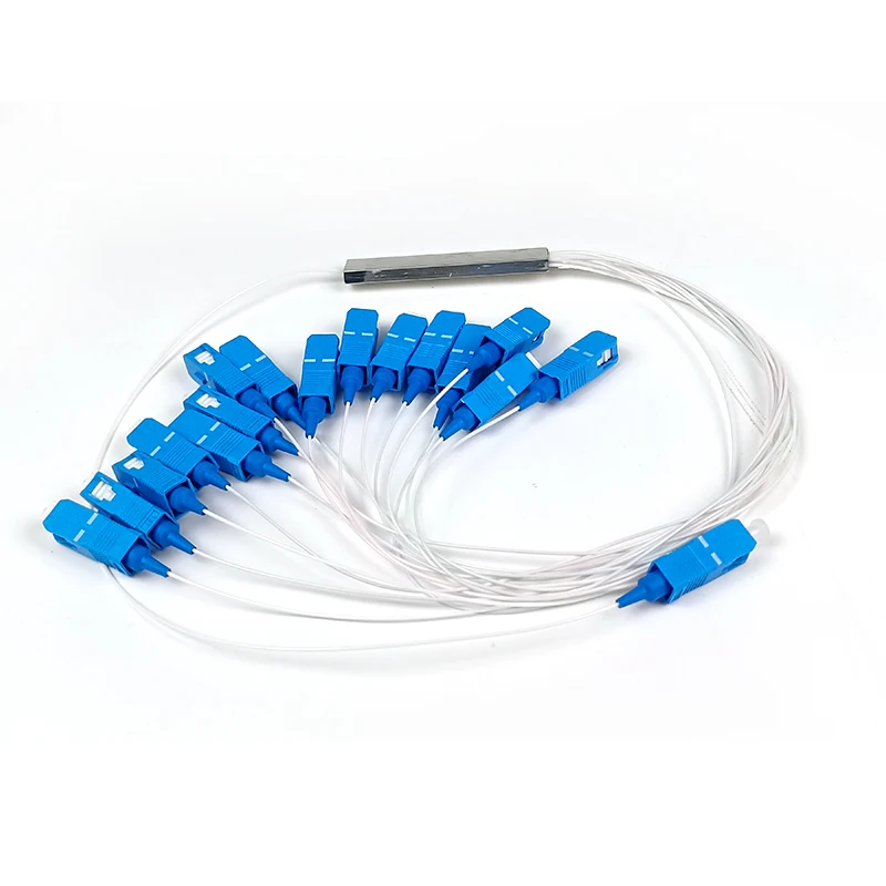 Factory customization MINI Splitter 1x2 1x3 1x5 1x7 1x9 1M Fiber optical without connector steel tube PLC splitter