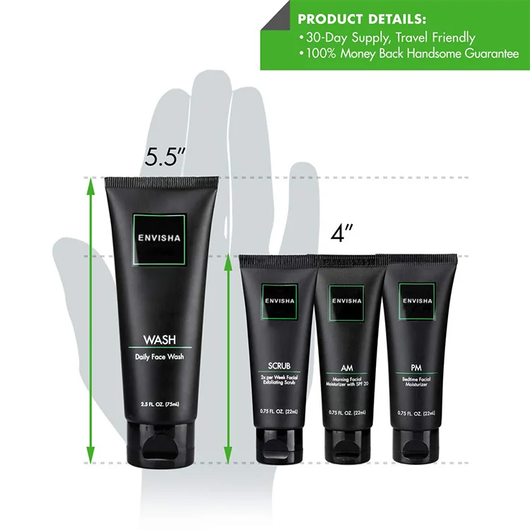 Private Label Best Men Face Care Set Cleanser Scrub Men Skin Care