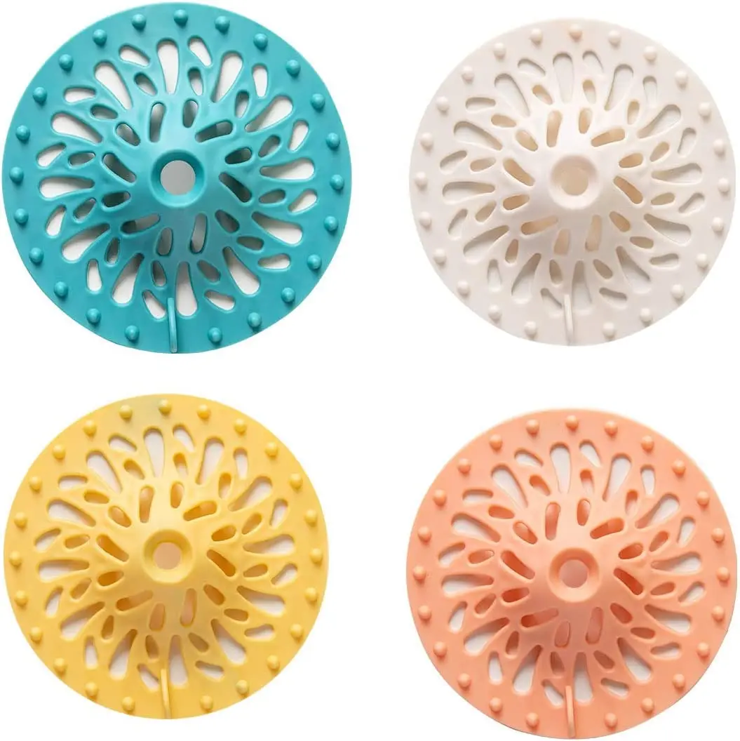 Easy to Install and Clean Hair Catcher Durable Silicone Hair Plug Shower Drain Cover Suitable for Bathrooms Bathtubs and Kitchen