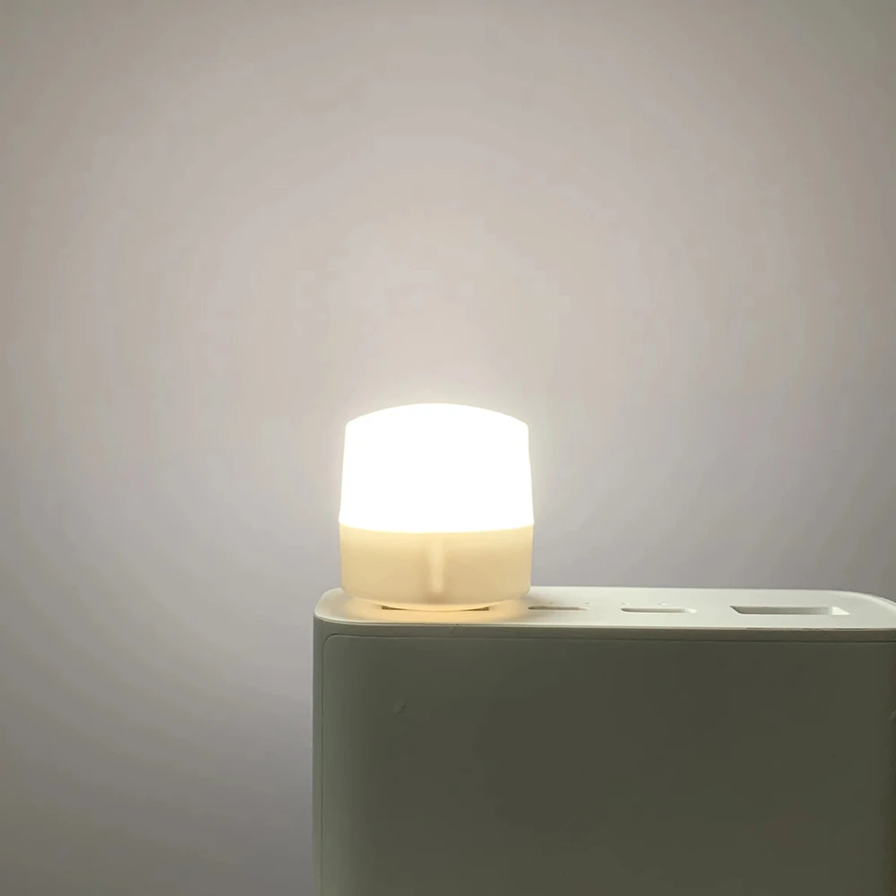 Светодиодный ночник с питанием от USB компактная лампа теплым белым светом для детей малышей взрослых в спальне ванной детской прихожей мини-USB