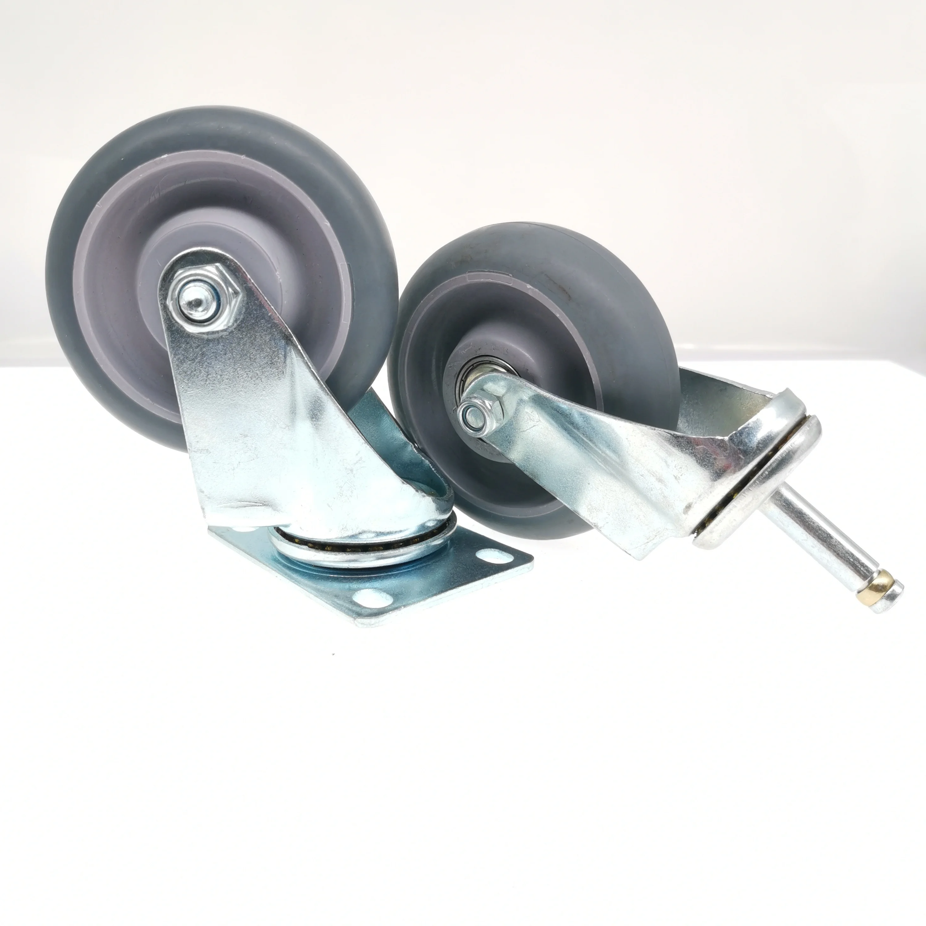 Excellent Quality Thermoplastic Rubber 4 Inch Luggage Carts Cabinets Garbage Can Caster Wheels