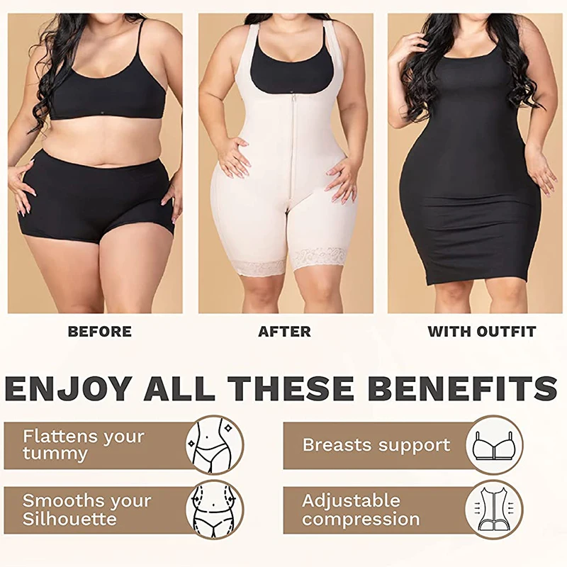 Fajas Colombians Post-surgery Legging Tummy Control Full Body Compression Shapewear Slimming