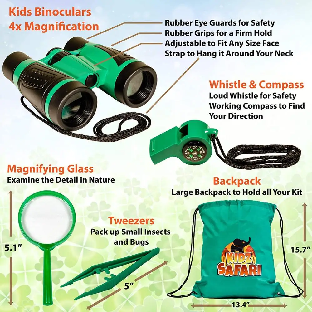 avventura binocolo set per bambini giocattoli all'aperto explorer kit  binocolo ingrandimento fischio di ingrandimento