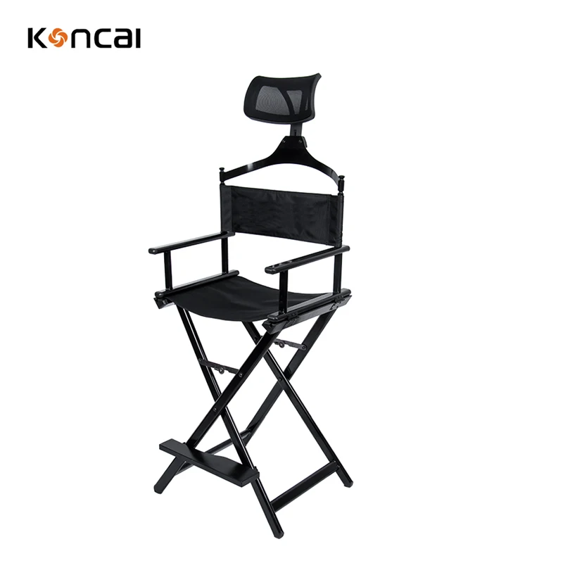 FAMA Factory Portable Custom Folding Professional Aluminum Telescopic Directors Barber Makeup Artist Chair With Headrest